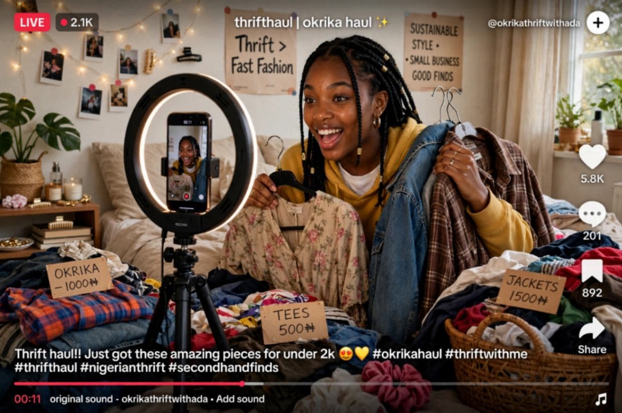 TikTok Thrift Haul Content Ideas for Sellers in Nigeria