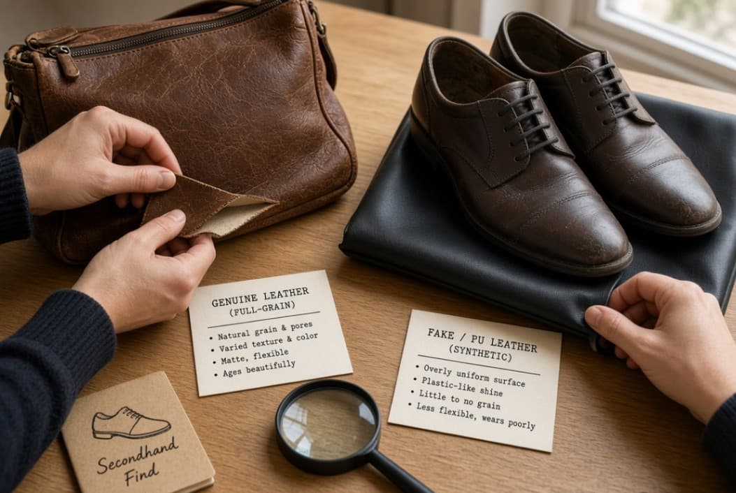 How to Tell Genuine Leather From Fake on Secondhand Shoes and Bags